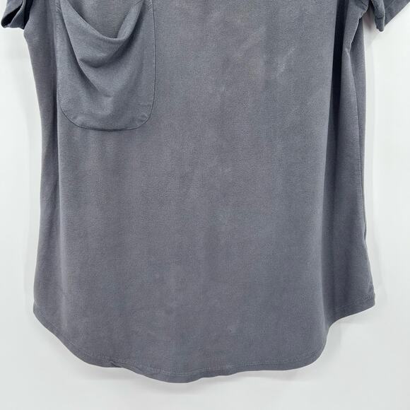 Z Supply The Suede Pocket Tee Gray Shirt Soft Lightweight Womens Size Medium - Picture 5 of 11